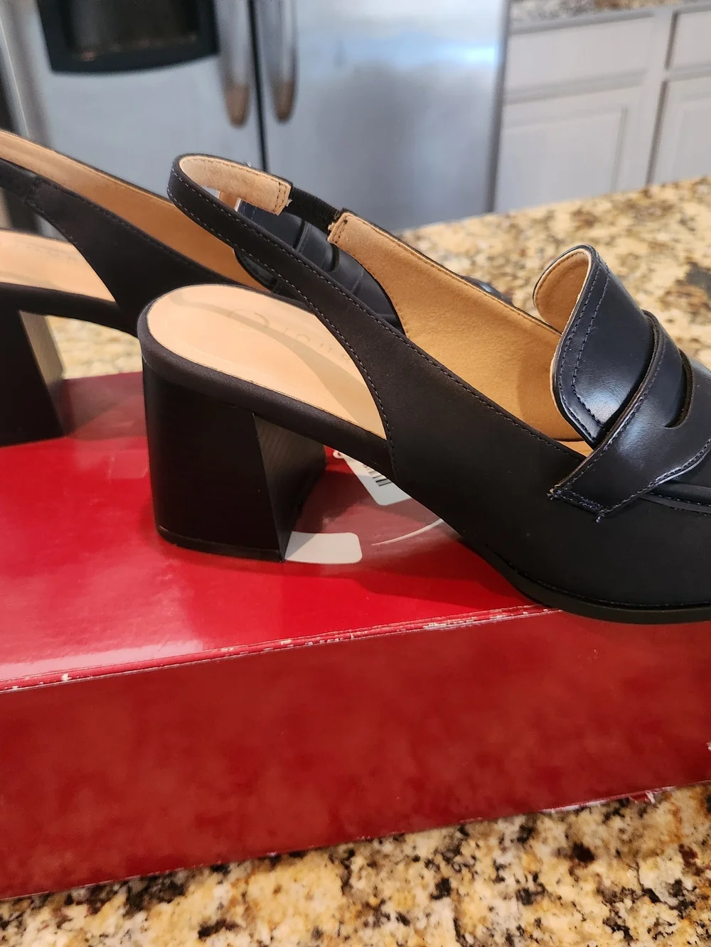 Journee Collection Henrika Navy Slingback Loafer Pumps